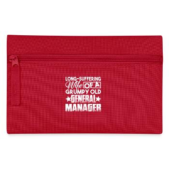Long-Suffering Wife Of Grumpy Old General Manager - Pencil Case - red - Front