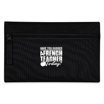 French Teacher Hugged A French Teacher - Pencil Case - black - Front