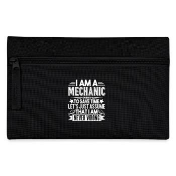 Mechanic Let's Just Assume To Save Time - Pencil Case - black - Front