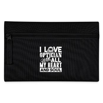 I Love Optician With All My Heart And Soul - Pencil Case - black - Front