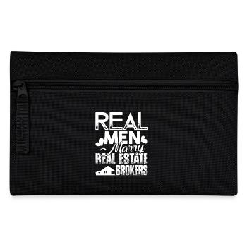 Real Men Marry Real Estate Brokers - Pencil Case - black - Front