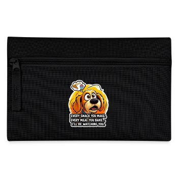 Chien câlin avec des pensées de collation - Trousse - noir - Devant