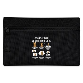 What I do in my free time – Bengal Chat - Pencil Case - black - Front