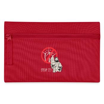 Jesus says stop to wind power - Pencil Case - red - Front