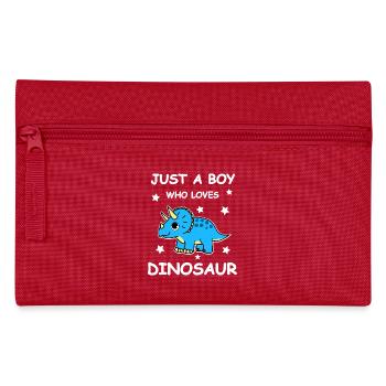 Un garçon aime les dinosaures - Trousse - rouge - Devant