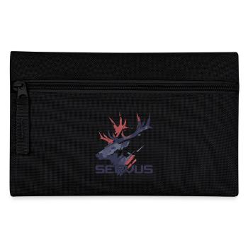 Abstrakter Hirsch mit Geweih Trachtenshirt - Federtasche - Schwarz - Vorne