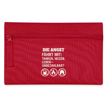 Die Angst fährt mit - Federtasche - Rot - Vorne