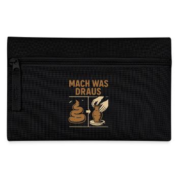 Töpferei mit Kot- Mach was draus - Federtasche - Schwarz - Vorne