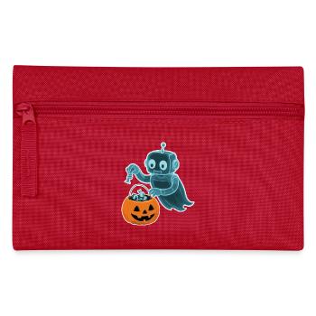 Spooky Minibot with Pumpkin Basket - Pencil Case - red - Front