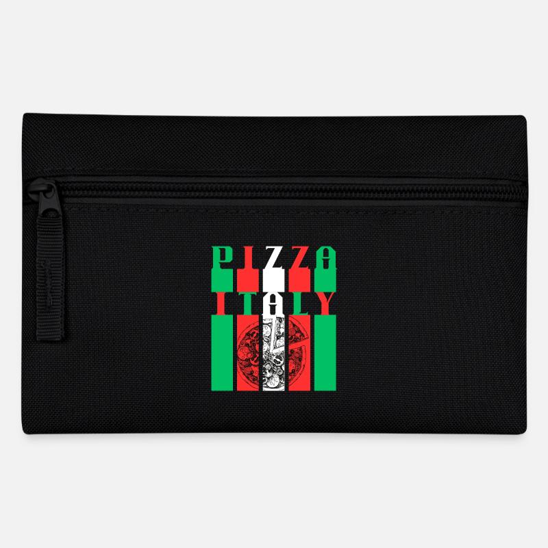 Pizza Italien Stil Illustration - Federtasche - Schwarz