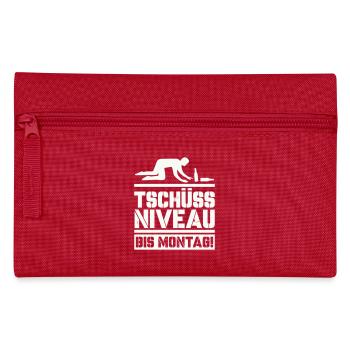 Tschüss Niveau bis Montag - Federtasche - Rot - Vorne