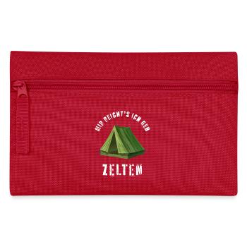 Mir reicht's ich geh ZELTEN Outdoor Lustig Campen - Federtasche - Rot - Vorne