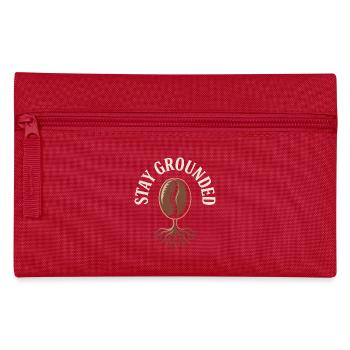 Stay Grounded Kaffee Bohne Mit Wurzeln - Federtasche - Rot - Vorne