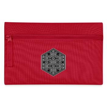 Psytrance Goa Party Rave Techno Festival Wear Yoga - Federtasche - Rot - Vorne