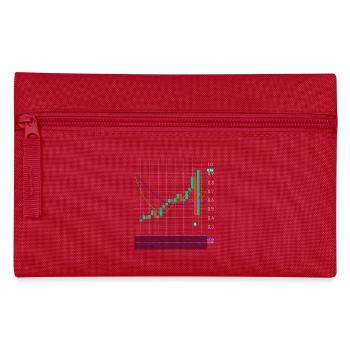 Trading Börse Krypto Aktien - Federtasche - Rot - Vorne