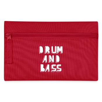 Glyphe néon drum and bass - Trousse - rouge - Devant