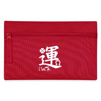 Das Wort Glück im Japanischen (weiß) - Federtasche - Rot - Vorne
