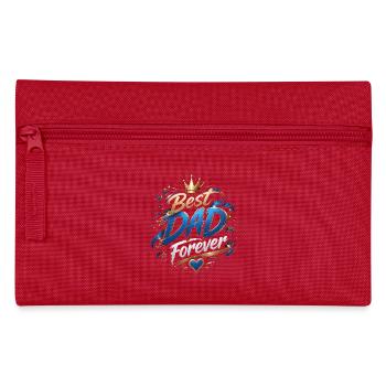 Bestes Papa Forever Kronen-Design - Federtasche - Rot - Vorne