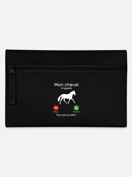 Mon cheval m'appelle faut quẹ j’y aille T-shirt - Trousse - noir