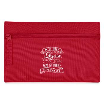 I'm a teacher, what's your superpower - Pencil Case - red - Front