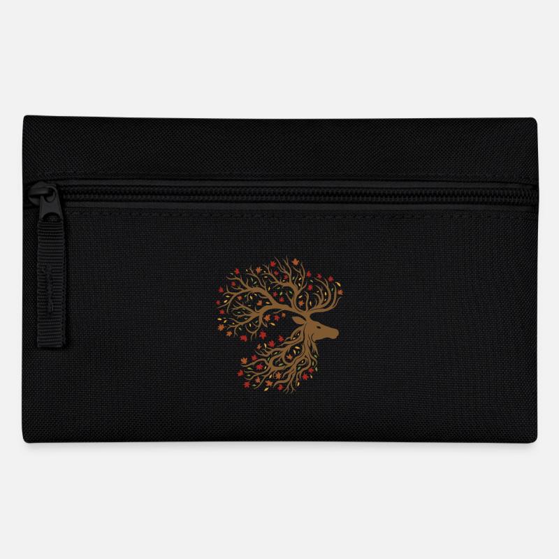 Herbst in Stille - Federtasche - Schwarz