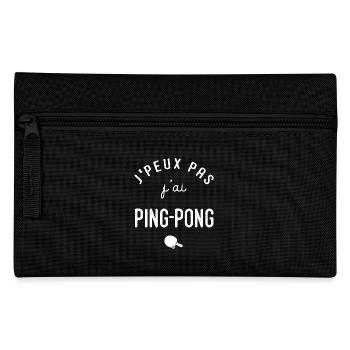 PingPong Je peux pas j ai pingpong tennis de table - Trousse - noir - Devant