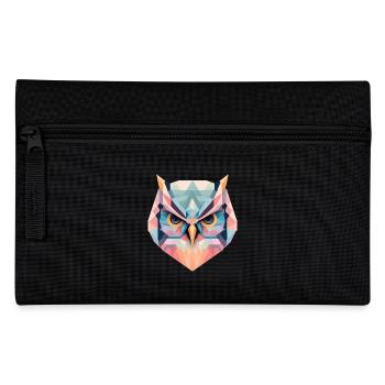 Geometric Owl Gift - Pencil Case - black - Front