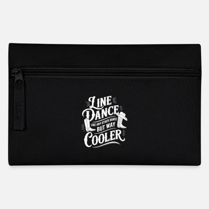 Line Dance ist cooler - Tanzen meine Passion - Federtasche - Schwarz
