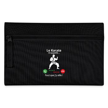 le karate m'appelle faut que j’y aille ! - Trousse - noir - Devant