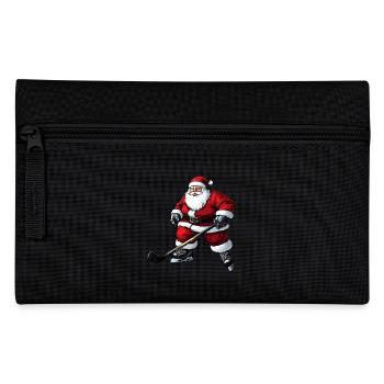 Eishockeyspieler Weihnachten - Federtasche - Schwarz - Vorne