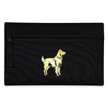 Australian Shepherd Dog Silhouette - Pencil Case - black - Front