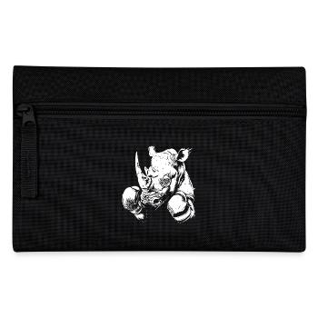 Nashorn Boxen Kämpfer MMA - Federtasche - Schwarz - Vorne