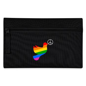 Colombe de la Paix Drapeau Arc-en-ciel Paix - Trousse - noir - Devant
