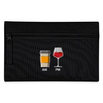 AM PM - Café le matin - Vin le soir - Trousse - noir - Devant