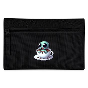 Alien Alien Coffee Drinker Caffeine - Pencil Case - black - Front