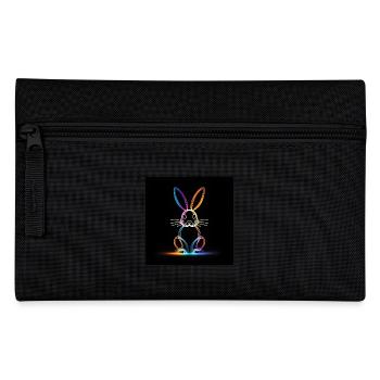 Glowing Rabbit - Pencil Case - black - Front