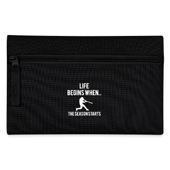 Baseball Season Life Begins Now - Pencil Case - black - Front