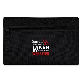 Taken By A Brave And Bold Wrestler - Pencil Case - black - Front