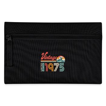 1975 Anniversaire Cadeau Né en 1975 - Trousse - noir - Devant