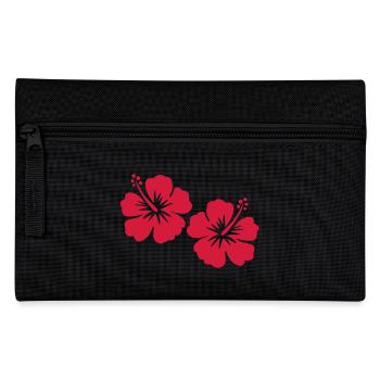 Hibiskus - Federtasche - Schwarz - Vorne