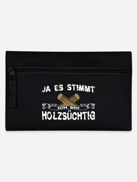 Holz - Holzsüchtig - Federtasche - Schwarz