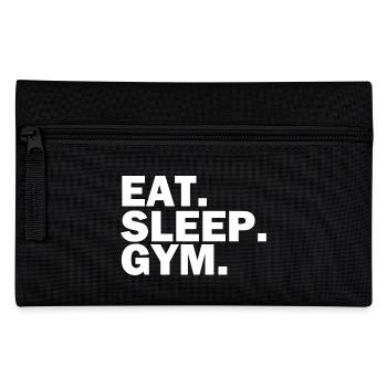 Eat Sleep Gym white - Pencil Case - black - Front