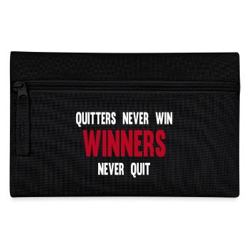 Quitters Never Win Winners Never Quit - Federtasche - Schwarz - Vorne