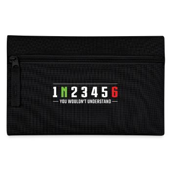 1N23456 You wouldn’t understand Motorcycle gears - Pencil Case - black - Front