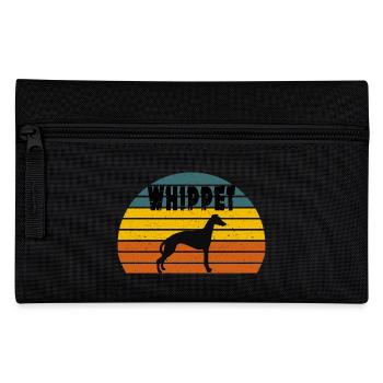 Whippet Silhouette' Cool Dog Whippet - Federtasche - Schwarz - Vorne