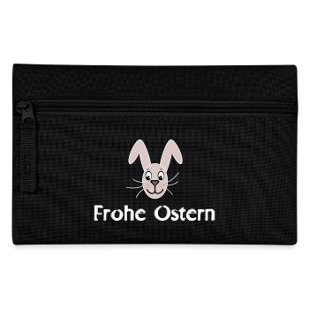 Frohe Ostern Osterhase Ostern - Federtasche - Schwarz - Vorne