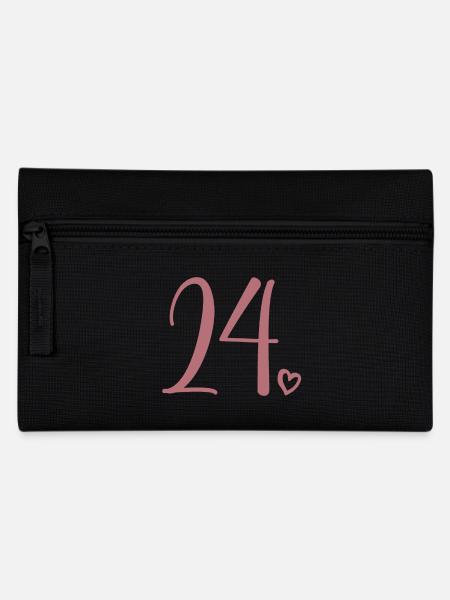 Süße Nummer 24, 24 Jahre alt, Geschenk zum 24. Geburtstag - Federtasche - Schwarz
