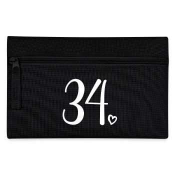 Niedliche Nummer 34, 34 Jahre alt, 34. Geburtstagsgeschenk - Federtasche - Schwarz - Vorne
