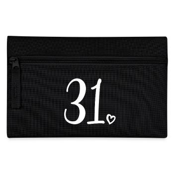 Cute Number 31, 31 Years Old, 31st Birthday Gift - Pencil Case - black - Front