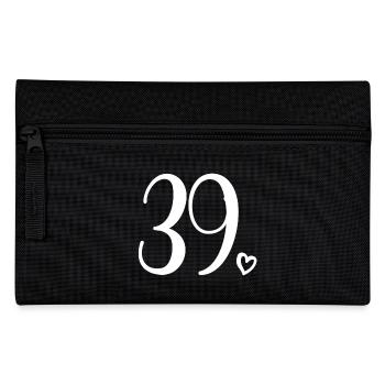 Niedliche Nummer 39, 39 Jahre alt, 39. Geburtstagsgeschenk - Federtasche - Schwarz - Vorne